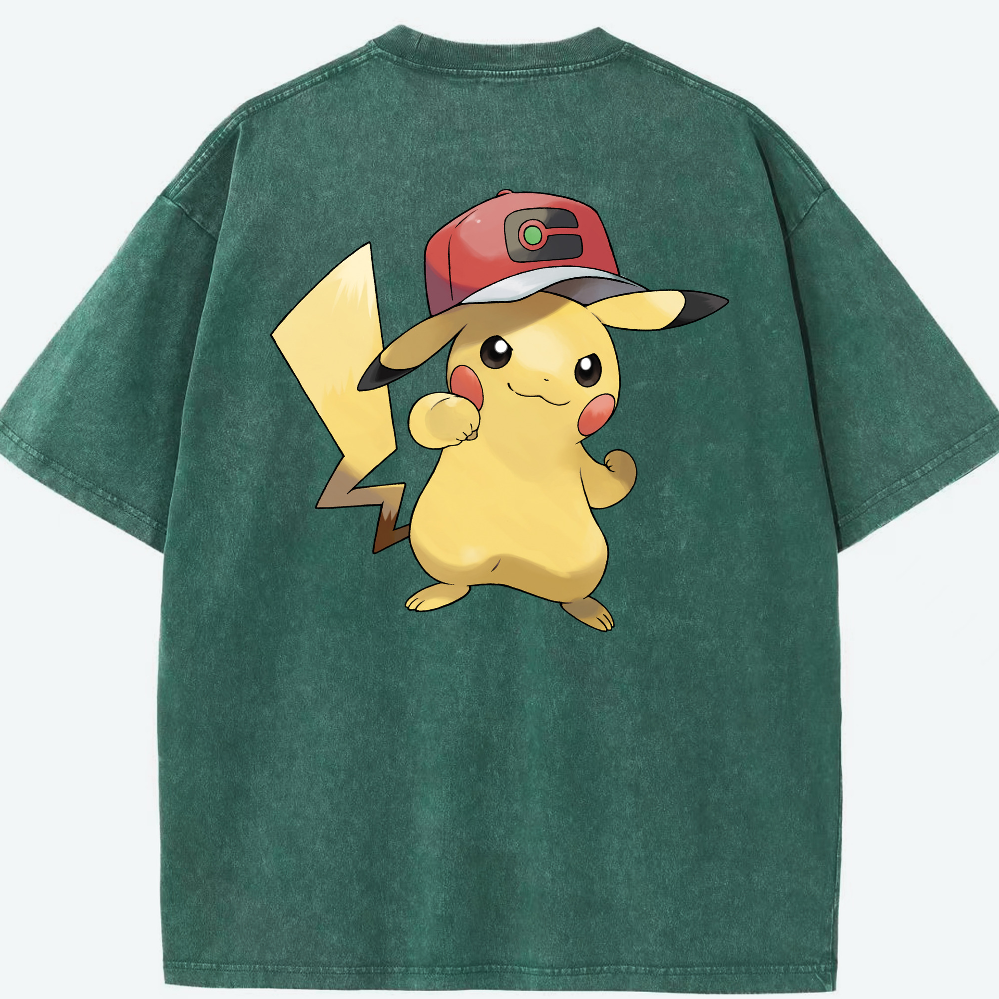 （画像用） ポケットモンスター Pokémon 綿100% ヴィンテージ風 半袖Tシャツ（背面プリント）